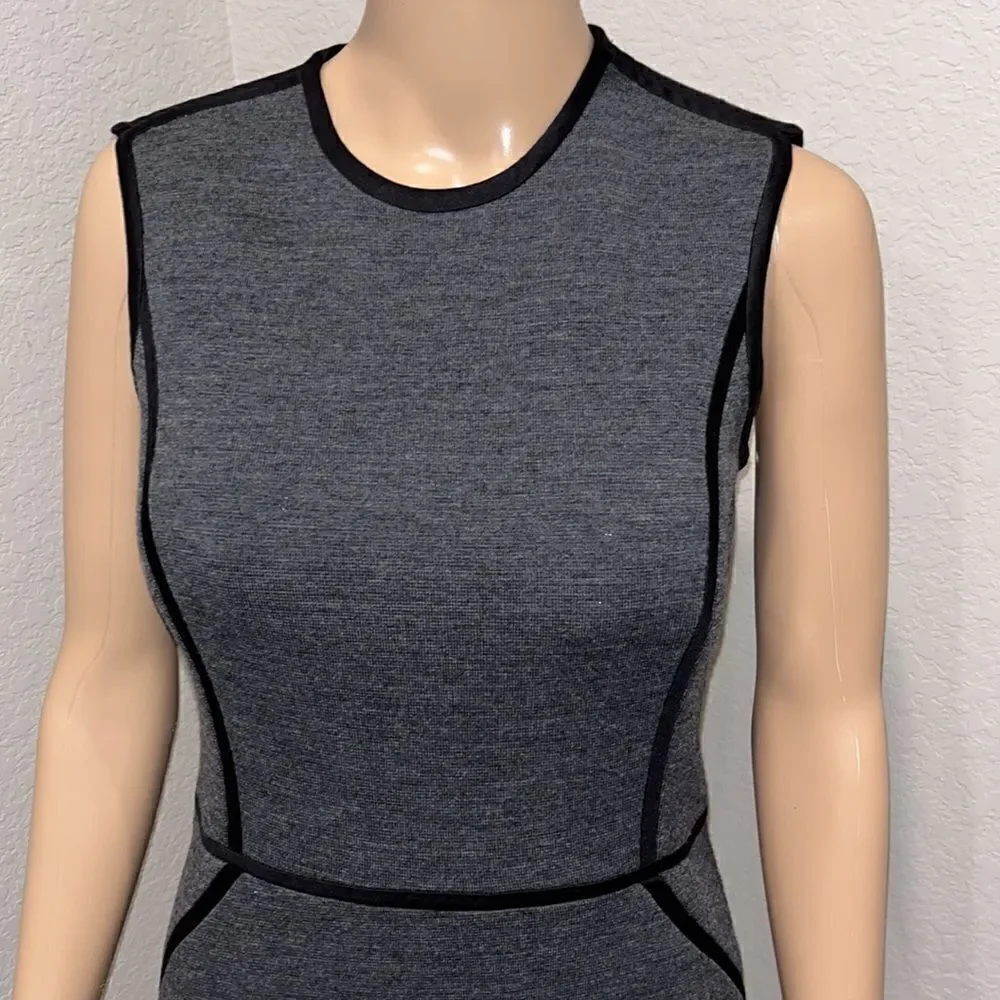 Tory Burch designer form fitting dress w/ black piping